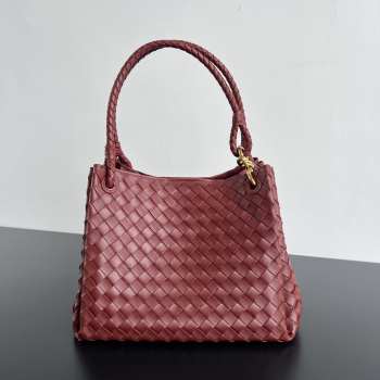 Uubags Bottega Veneta Large Parachute intrecciato leather bag in sapele 30x26x20cm