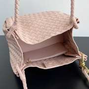 Uubags Bottega Veneta Large Parachute intrecciato leather bag in pink 30x26x20cm - 5