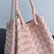 Uubags Bottega Veneta Large Parachute intrecciato leather bag in pink 30x26x20cm - 3