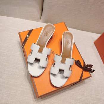 Uubags Hermes Oasis sandal white 5cm