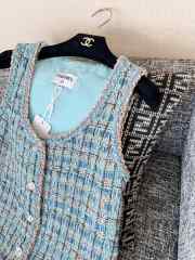 Uubags Chanel Dress Cotton Tweed Fabric Turquoise & Many Other Colors - 3