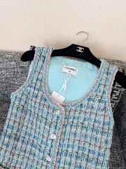 Uubags Chanel Dress Cotton Tweed Fabric Turquoise & Many Other Colors - 2