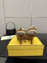 Uubags Fendi raffia mid heel slingback pumps 01 - 3