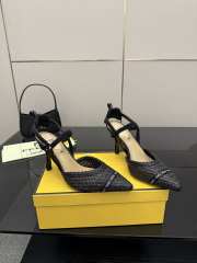 Uubags Fendi raffia mid heel slingback pumps 03 - 1