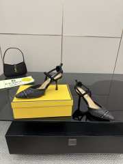 Uubags Fendi raffia mid heel slingback pumps 03 - 4