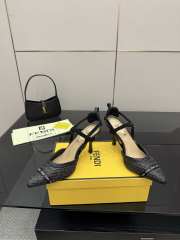 Uubags Fendi raffia mid heel slingback pumps 03 - 2