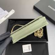 Uubags Chanel Classic Wallet With Strap Caviar & Gold-plated Metal Green 20x13x3.5cm - 5