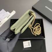 Uubags Chanel Classic Wallet With Strap Caviar & Gold-plated Metal Green 20x13x3.5cm - 3