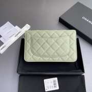 Uubags Chanel Classic Wallet With Strap Caviar & Gold-plated Metal Green 20x13x3.5cm - 4