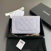 Uubags Chanel Classic Wallet With Strap Caviar & Gold-plated Metal Light Purple 20x13x3.5cm - 6