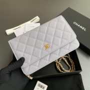 Uubags Chanel Classic Wallet With Strap Caviar & Gold-plated Metal Light Purple 20x13x3.5cm - 3