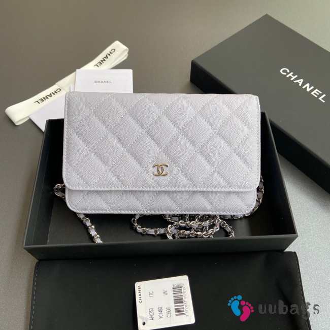 Uubags Chanel Classic Wallet With Strap Caviar & Light Gold-plated Metal Light Purple 20x13x3.5cm - 1