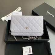 Uubags Chanel Classic Wallet With Strap Caviar & Light Gold-plated Metal Light Purple 20x13x3.5cm - 1