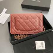 Uubags Chanel Classic Wallet With Strap Caviar & Light Gold-plated Metal Red 20x13x3.5cm - 3