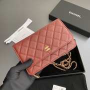 Uubags Chanel Classic Wallet With Strap Caviar & Light Gold-plated Metal Red 20x13x3.5cm - 6