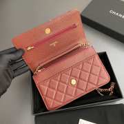 Uubags Chanel Classic Wallet With Strap Caviar & Light Gold-plated Metal Red 20x13x3.5cm - 5