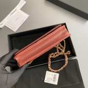 Uubags Chanel Classic Wallet With Strap Caviar & Light Gold-plated Metal Red 20x13x3.5cm - 4