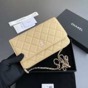 Uubags Chanel Classic Wallet With Strap Caviar & Light Gold-plated Metal Yellow 20x13x3.5cm - 5