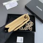 Uubags Chanel Classic Wallet With Strap Caviar & Light Gold-plated Metal Yellow 20x13x3.5cm - 4
