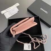 Uubags Chanel Classic Wallet With Strap Caviar & Silver-plated Metal Pink 20x13x3.5cm - 5