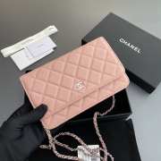 Uubags Chanel Classic Wallet With Strap Caviar & Silver-plated Metal Pink 20x13x3.5cm - 4