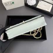 Uubags Chanel Classic Wallet With Strap Caviar & Gold-plated Metal Light Blue 20x13x3.5cm - 4