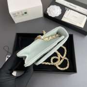 Uubags Chanel Classic Wallet With Strap Caviar & Gold-plated Metal Light Blue 20x13x3.5cm - 2