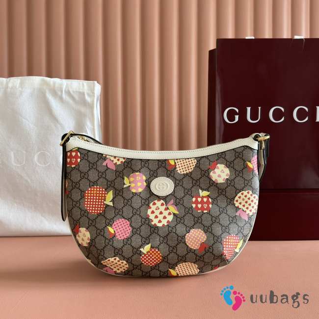Uubags Gucci GG Supreme Le Pomme Medium Bag Beige Multicolor 30x22x5.5cm - 1