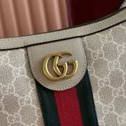Uubags Gucci Ophidia Medium Bag In Light Beige GG Canvas 30x22x5.5cm - 5
