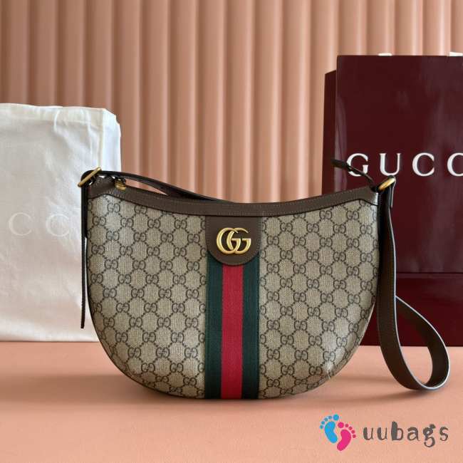 Uubags Gucci Ophidia Medium Bag In Brown/ Beige GG Canvas 30x22x5.5cm - 1