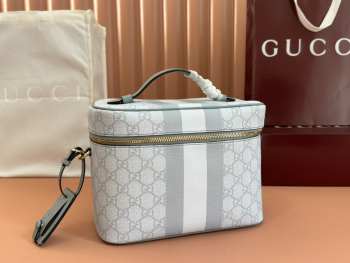 Uubags Gucci Ophidia Medium GG Canvas Travel Bag in Blue 25x17.5x15cm