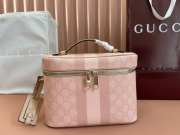 Uubags Gucci Ophidia Medium GG Canvas Travel Bag in Pink 25x17.5x15cm - 1