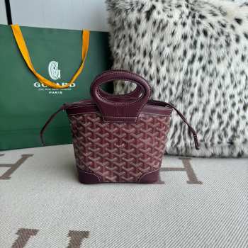 Uubags Goyard Beluga mini bag in burgundy 23x18.5x8cm
