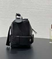 Uubags Loewe small Puzzle Biker bag in black shiny calfskin 16.5x24x10.5cm - 3