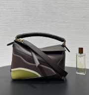 Uubags Loewe small Puzzle Edge landscape bag in chocolate/light moss nappa calfskin 24x16.5x10.5cm - 3