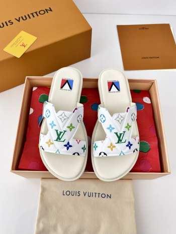 Uubags Louis Vuitton Oasis Mules White Monogram Multicolor 