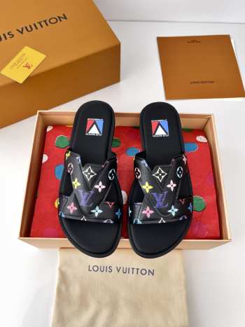 Uubags Louis Vuitton Oasis Mules Black Monogram Multicolor