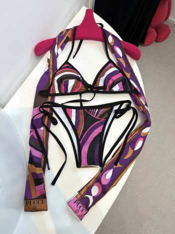 Uubags Pucci Swimsuit Silk Scarf Set 02