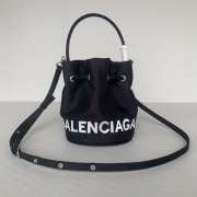 Uubags Balenciaga Drawstring Bucket Bag In Black 15x15x18cm - 1