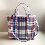 Uubags Balenciaga Barbes East-west Leather Shopping Tote Bag In Blue 31x15x27cm - 4