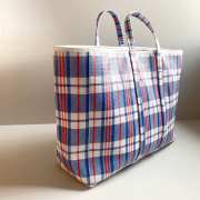 Uubags Balenciaga Large Barbes East-west Leather Shopping Tote Bag In Blue 50x17x60cm - 4