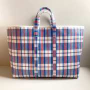 Uubags Balenciaga Large Barbes East-west Leather Shopping Tote Bag In Blue 50x17x60cm - 2
