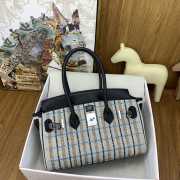 Uubags Hermes Birkin Shoulder Light 29cm Toile Canvas And Swift Leather Black - 3