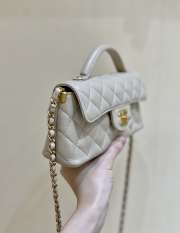Uubags Chanel Small flap bag with top handle, lambskin, white 14x20x5.5cm - 6