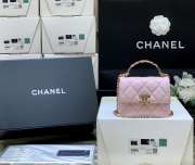 Uubags Chanel wallet on chain pink leather mini bag 13x9.5x6cm - 6
