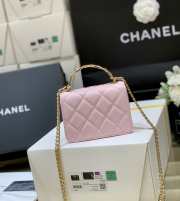 Uubags Chanel wallet on chain pink leather mini bag 13x9.5x6cm - 4