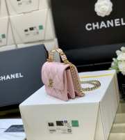 Uubags Chanel wallet on chain pink leather mini bag 13x9.5x6cm - 2