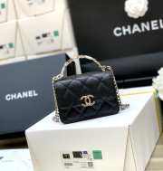 Uubags Chanel wallet on chain black leather mini bag 13x9.5x6cm - 1