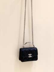 Uubags Chanel wallet on chain black leather mini bag 13x9.5x6cm - 6