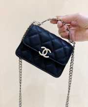 Uubags Chanel wallet on chain black leather mini bag 13x9.5x6cm - 4